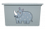 Контейнер для игрушек Honey Animals 15 л, gray mystery, rhinoceros